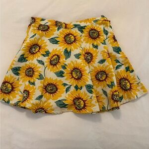 American Apparel Sunflower Skater Skirt - Yellow and Green